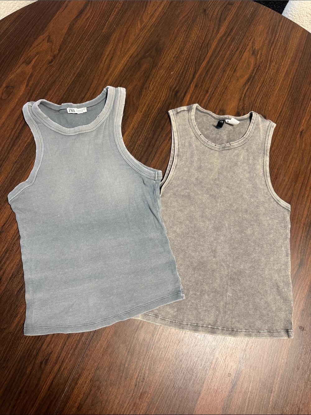 Zara Tank and H&M distressed Faded look